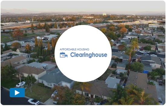 a neighborhood with the Affordable Housing Clearinghouse logo over top