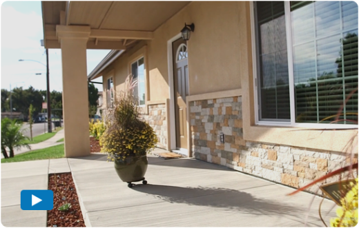 the front porch of a house