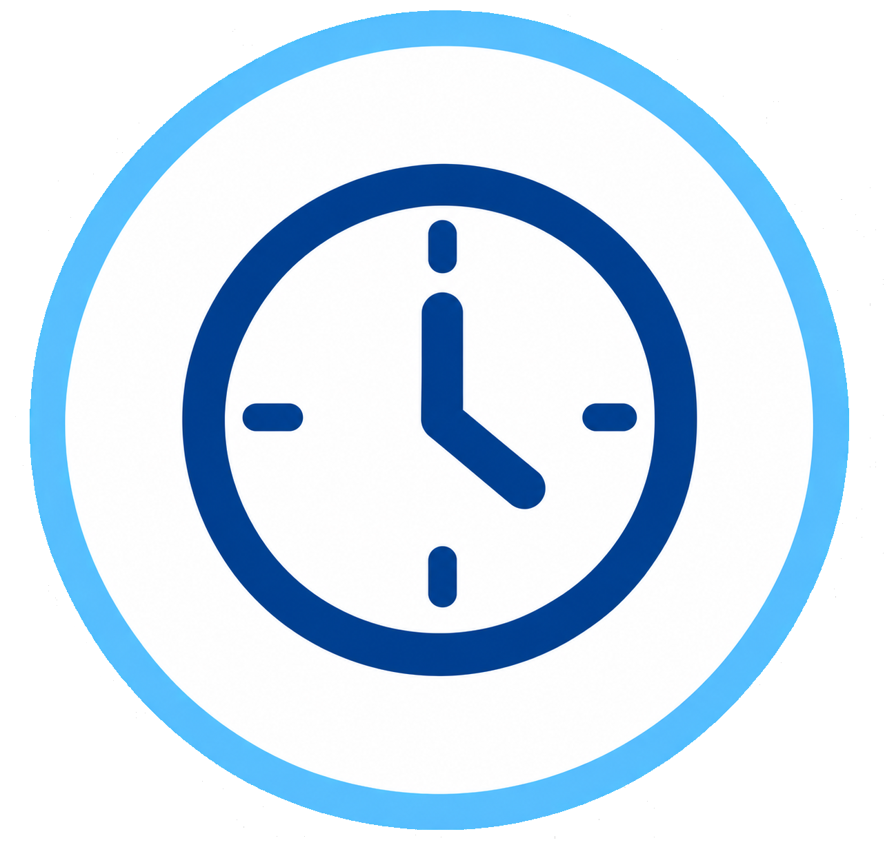 Icon of a clock representing time delays