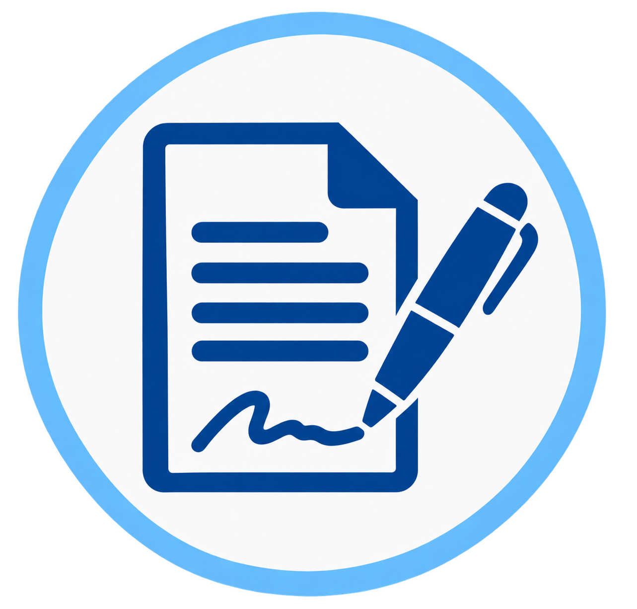 Icon of a document representing a signed will